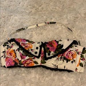 Betsey Johnson floral bikini top